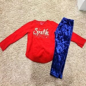 Girls Christmas Sweater set